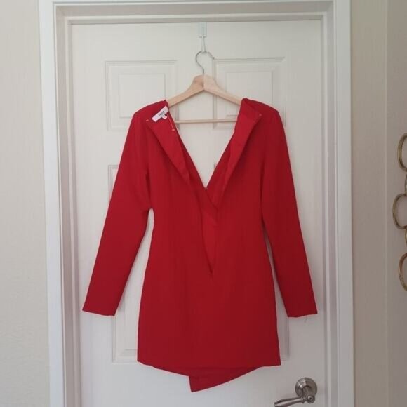 LIKELY Dani Tuxedo Scarlet Red Mini Dress Size 2 NWOT Revolve - Picture 12 of 16
